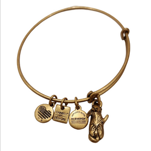 Alex And Ani Charity Sea Otter Gold Finish Expandable Bangle Bracelet